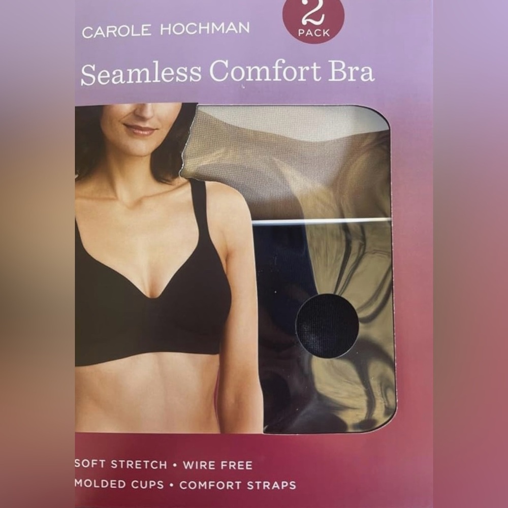 NEW Carole Hochman Seamless comfort Bra 2-pack Sz M